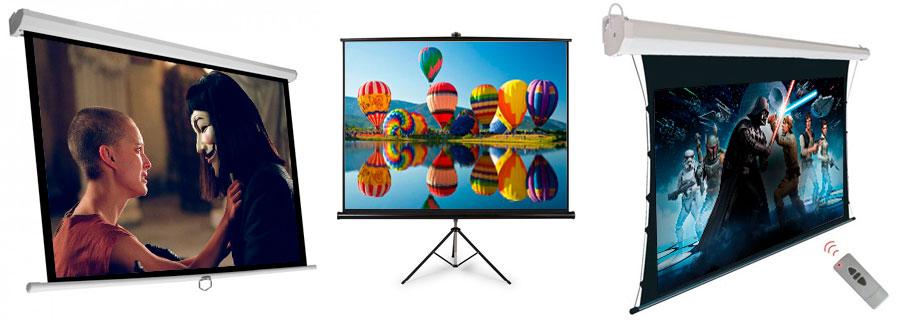 Telones color blancos, translucidos, para video beam