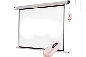 Pantalla con sistema eléctrico de 600x500 cms