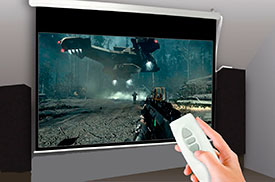 Telón eléctrico para video beam de 356x269 cms